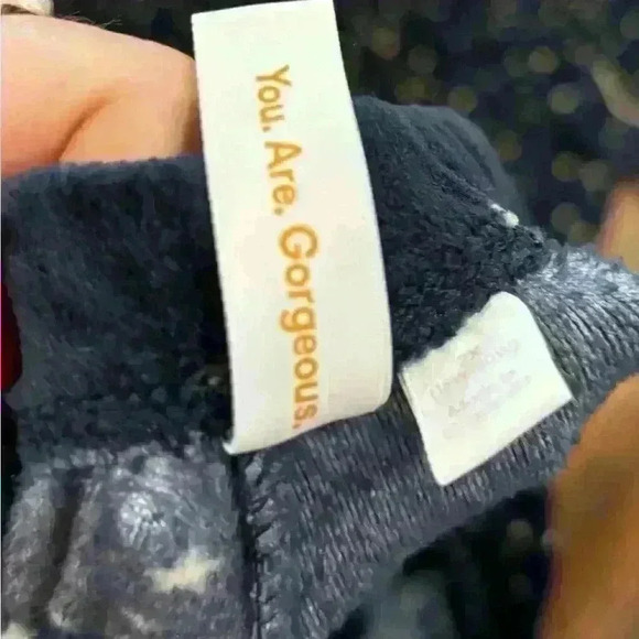 Joyspun Velour Stretch Plus Size Pj Set NWOT Sz 2z Navy Celestial Long Sleeve - Picture 7 of 8